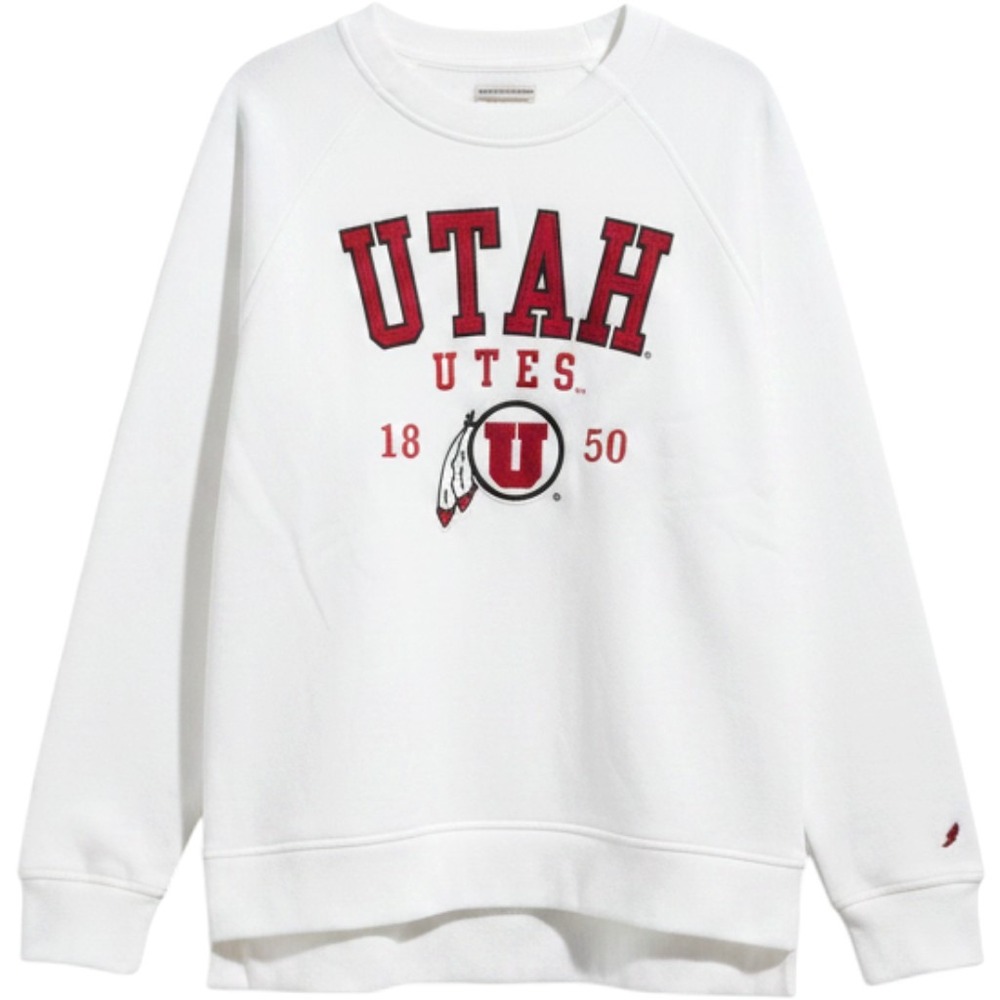 League Utah Utes Crewneck Sweatshirt M White Gameday Collegiate EUC